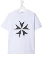Neil Barrett Kids Teen Geometric Print T-shirt - White