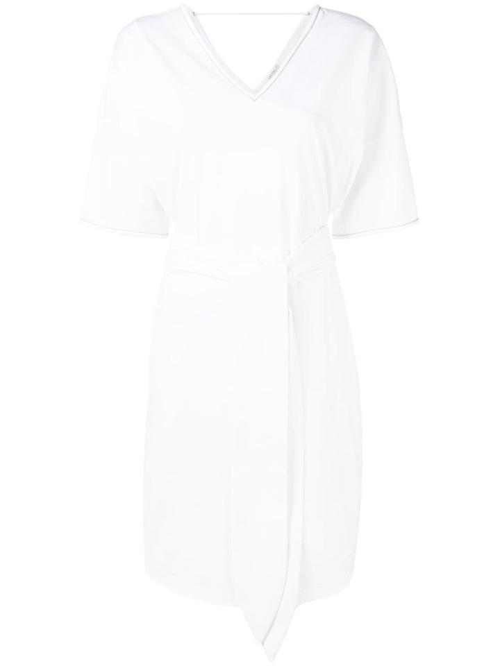 Brunello Cucinelli V Back Dress - White