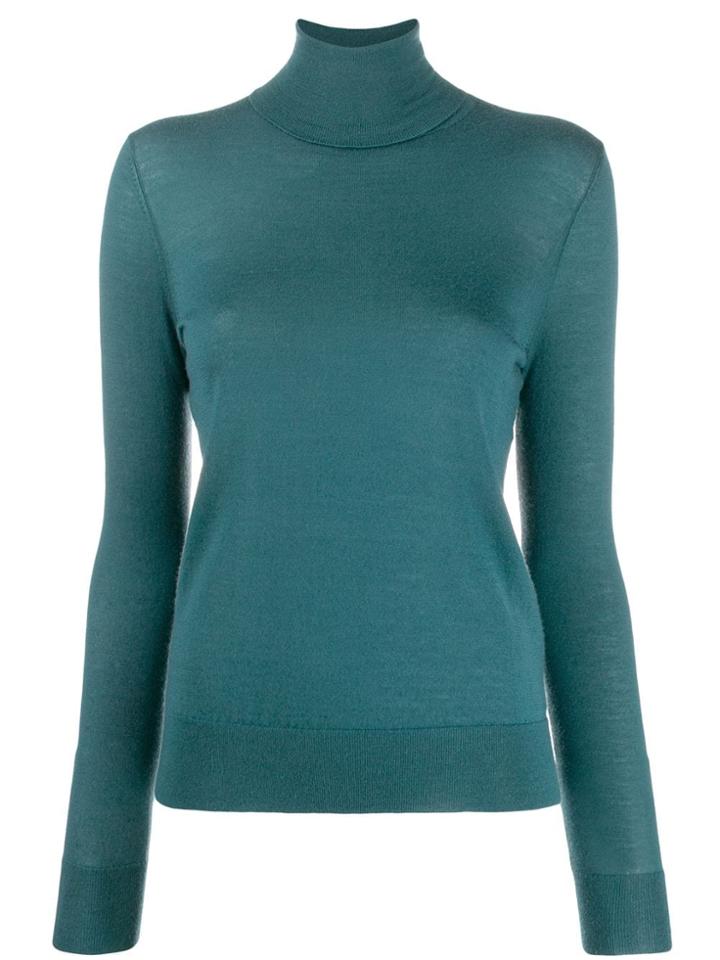N.peal Superfine Roll Neck Cashmere Jumper - Green