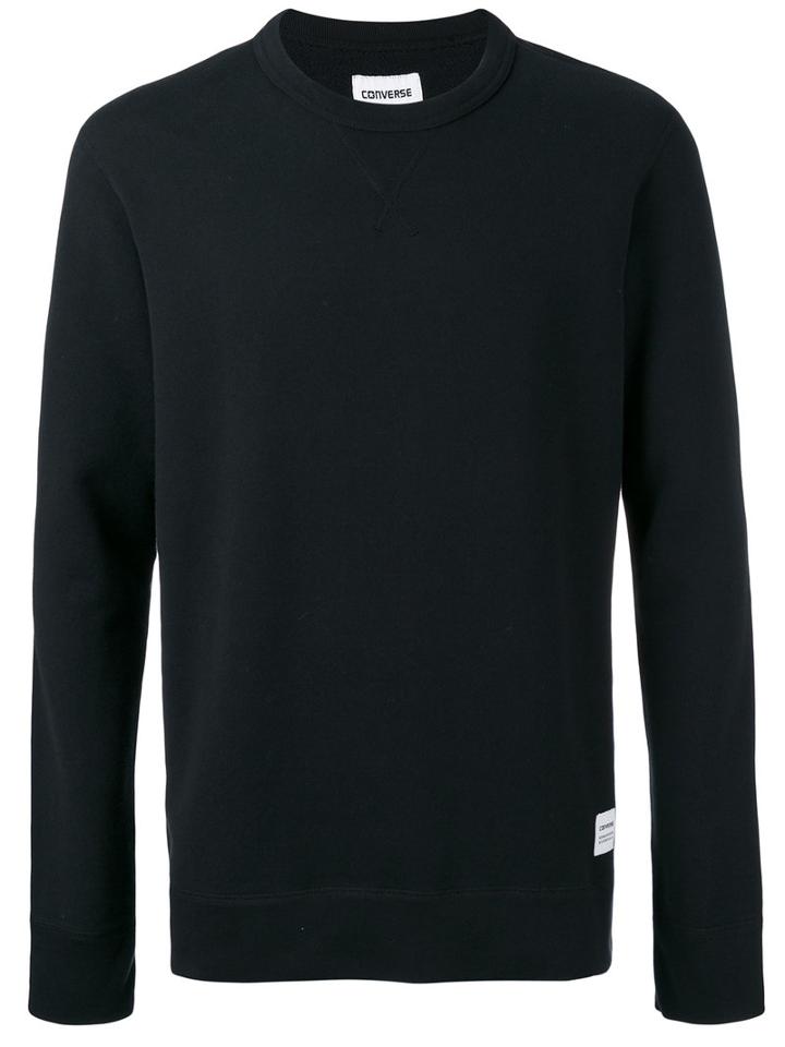 Converse - Classic Crew Sweatshirt - Men - Cotton - L, Black, Cotton