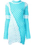 Richard Malone Raw Twist Mini Dress, Women's, Size: Small, Blue, Cotton