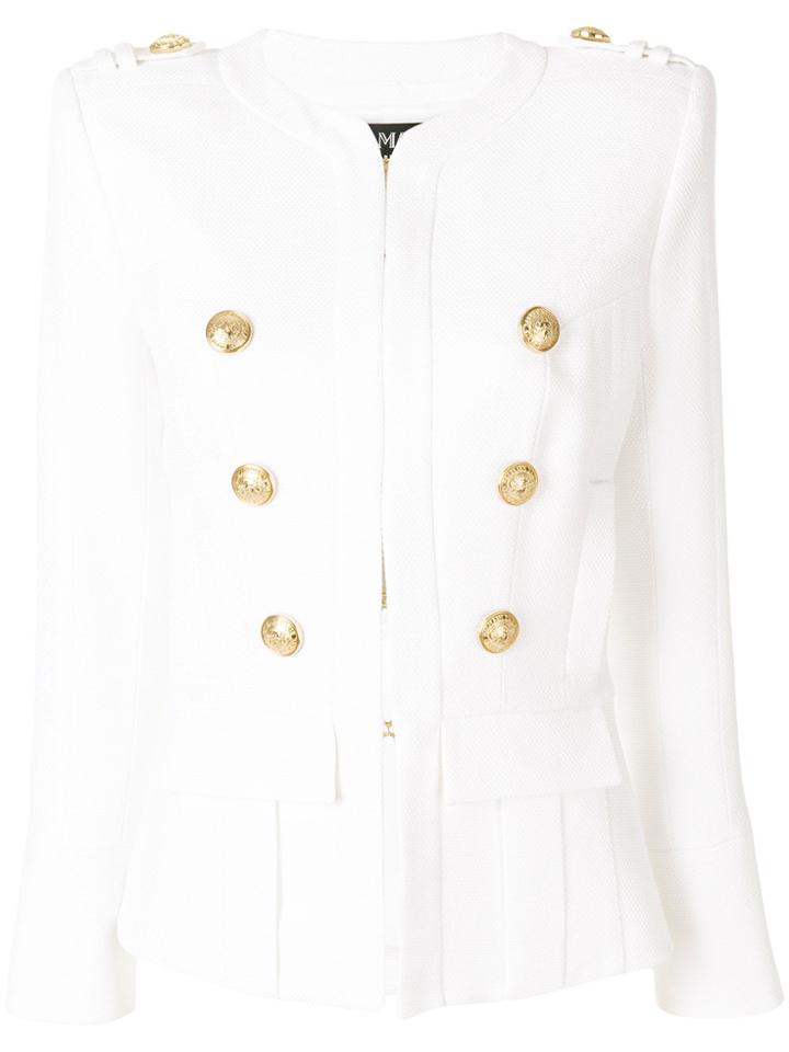 Balmain Fitted Double-button Blazer - White