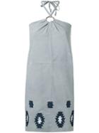 Meteo By Yves Salomon - Faidilla Dress - Women - Polyester/viscose/goat Suede - 36, Grey, Polyester/viscose/goat Suede