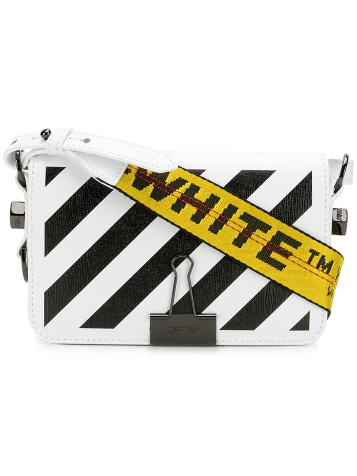 Off-white Binder Clip Crossbody Bag