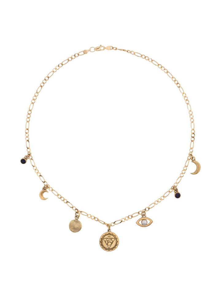 Cornelia Webb Gold Plated Sterling Silver Chakra Pearl Necklace -