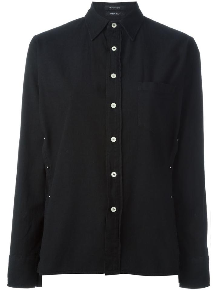 R13 Pin Bar Detail Shirt, Women's, Size: Large, Black, Cotton