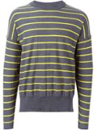 Ami Alexandre Mattiussi Striped Jumper, Men's, Size: Large, Grey, Wool