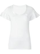Sacai Scoop Neck T-shirt, Women's, Size: 3, White, Cotton