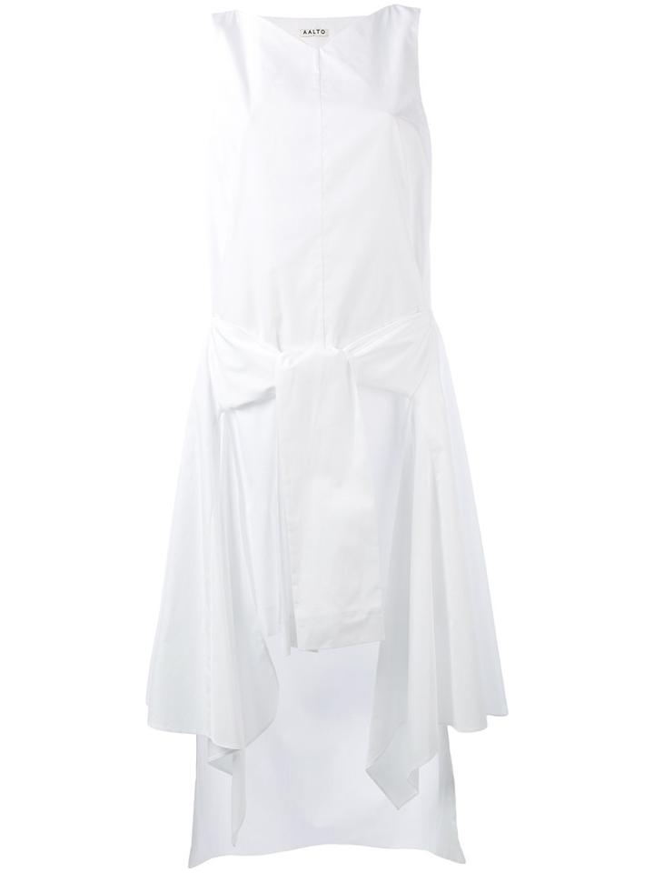 Aalto - Draped Dress - Women - Cotton/polyester/acetate - 36, White, Cotton/polyester/acetate