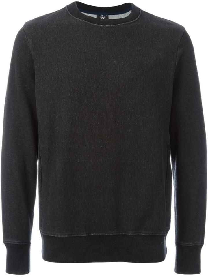 Ps By Paul Smith Crew Neck Sweatshirt, Men's, Size: Small, Black, Cotton