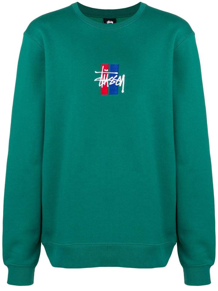 Stussy Embroidered Logo Sweatshirt - Green