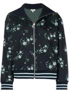 Kenzo Floral Spread Collar Bomber Jacket - Blue