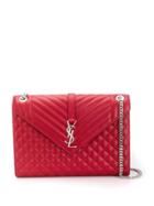 Saint Laurent Medium Envelope Shoulder Bag - Red