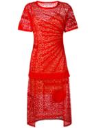 Stella Mccartney - Carlotta Dress - Women - Cotton/polyamide/polyester/spandex/elastane - 38, Red, Cotton/polyamide/polyester/spandex/elastane