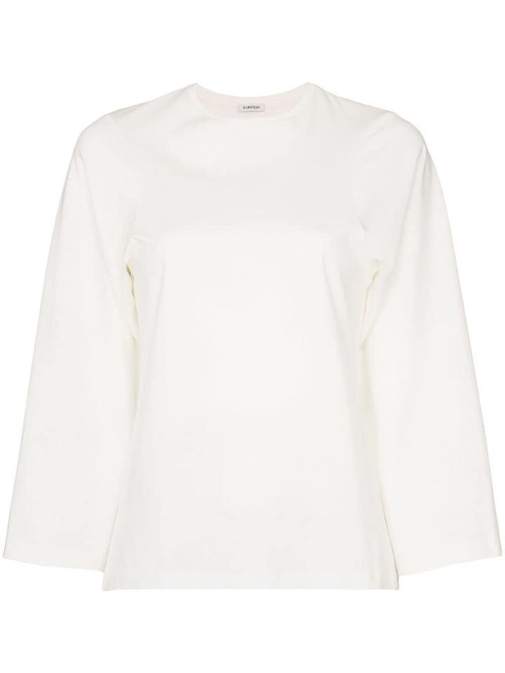 Toteme Lesina Long Sleeve Cotton T-shirt - White