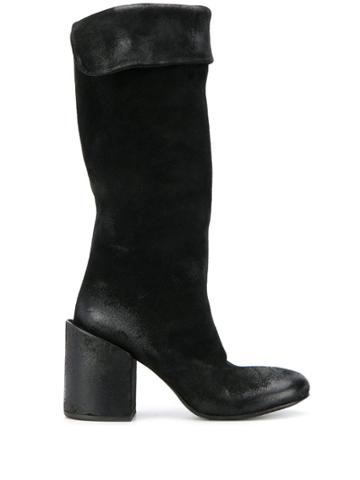 Marsèll Distressed Detail Textured Boots - Black