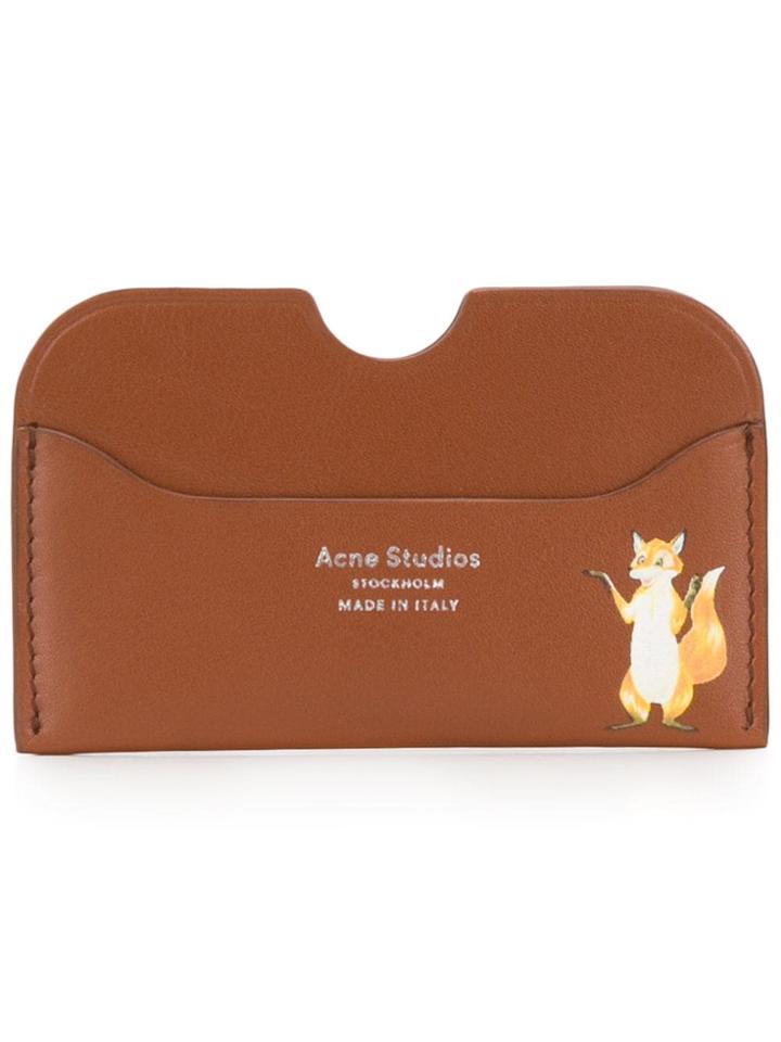 Acne Studios Printed Card Holder - Brown