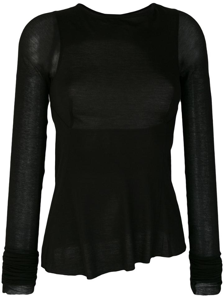 Rick Owens Lilies Bare Back Top - Black