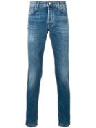 Entre Amis Turn-up Straight Leg Jeans - Blue