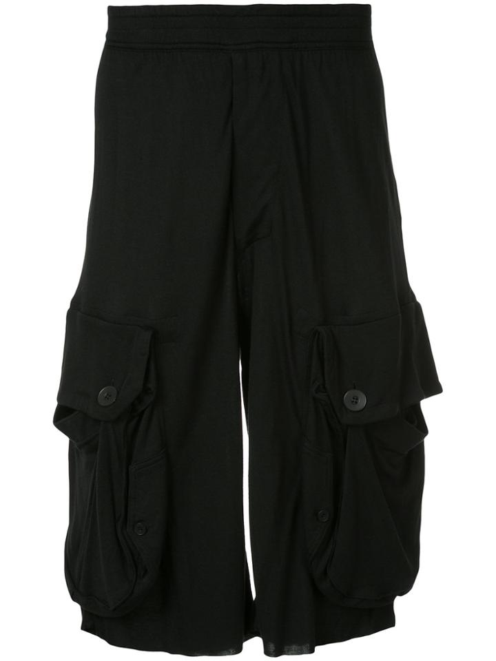 Julius Draped Pocket Shorts - Black