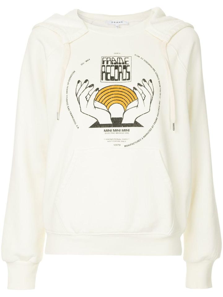 Frame Old School Hoodie - White