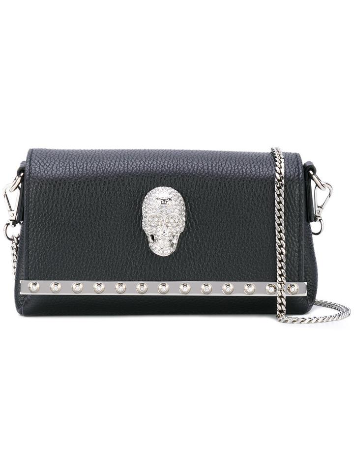 Swarovski Crystal Skull Shoulder Bag - Women - Leather/swarovski Crystal - One Size, Black, Leather/swarovski Crystal, Philipp Plein