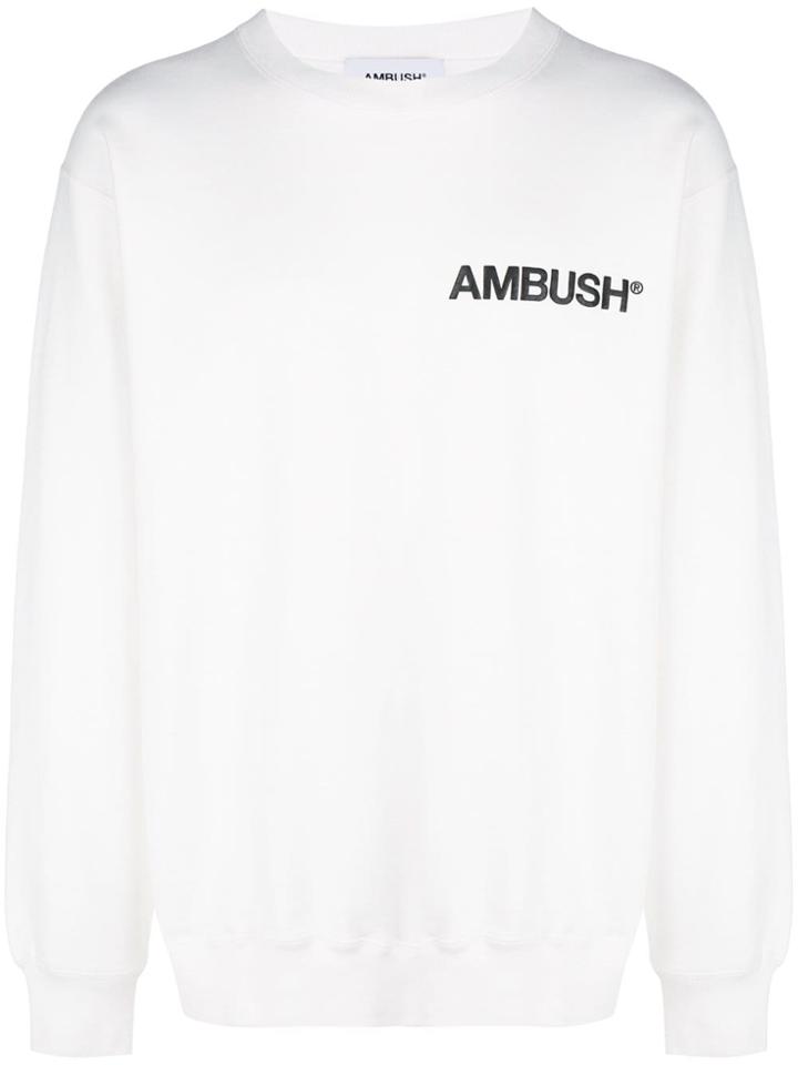 Ambush Logo Print Sweatshirt - White