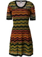 M Missoni Patterned Knit Mini Dress - Multicolour