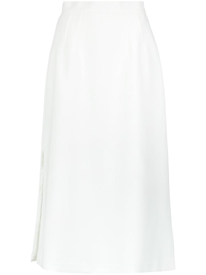 Olympiah Side Slits Midi Skirt - White