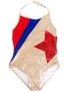 Little Marc Jacobs - Golden One-piece Swimsuit - Kids - Elastodiene/polyamide/polyester/spandex/elastane - 6 Yrs, Grey