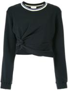 3.1 Phillip Lim Crop Twist Sweatshirt - Black
