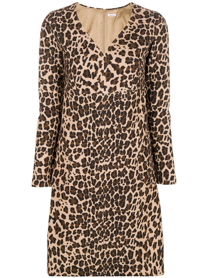 P.a.r.o.s.h. Leopard Printed Dress - Brown