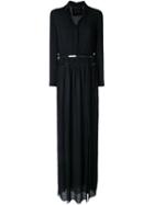 Jay Ahr Silver-tone Detail Longsleeved Dress, Women's, Size: 36, Black, Silk/polyester