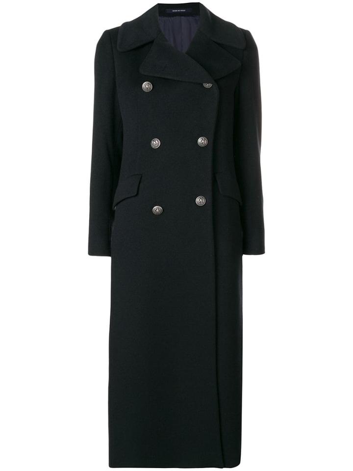Tagliatore Buttoned Long Coat - Blue