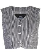 Marc Jacobs Crosshatch Striped Vest - Black