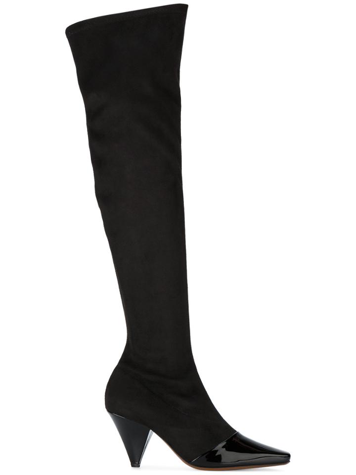 Neous Black Suede Bumble 60 Over The Knee Boots