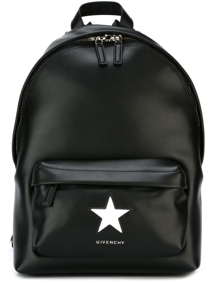Givenchy Star Patch Backpack, Black, Leather