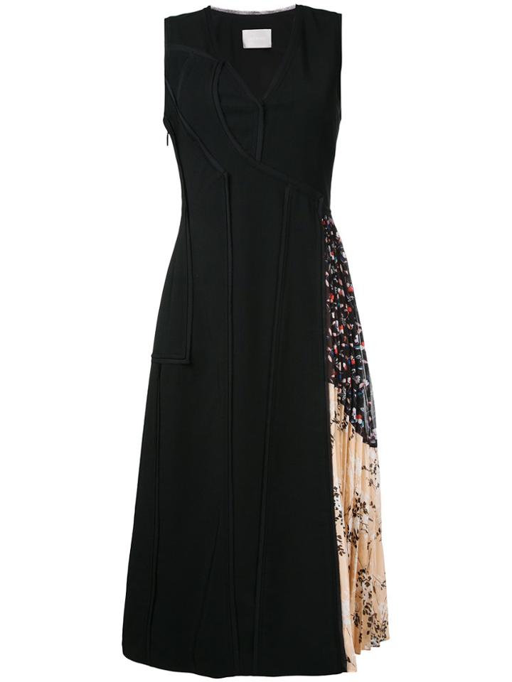 Jason Wu Pleated Side Midi Dress - Black