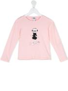 Karl Lagerfeld Kids Choupette Print T-shirt, Girl's, Size: 12 Yrs, Pink/purple