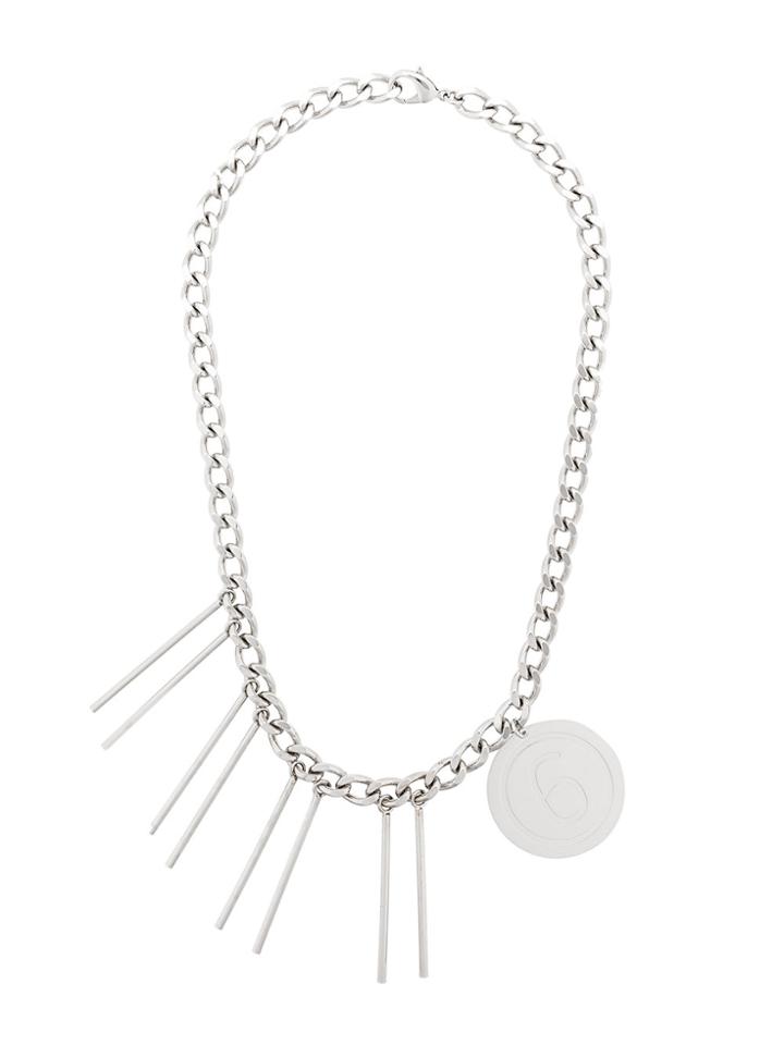 Mm6 Maison Margiela Chunky Coin Necklace - Metallic