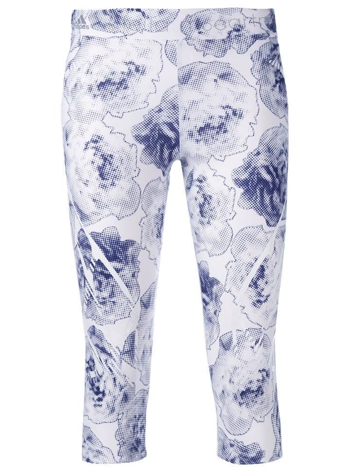 Adidas By Stella Mccartney - Floral Leggings - Women - Polyester/spandex/elastane - M, White, Polyester/spandex/elastane