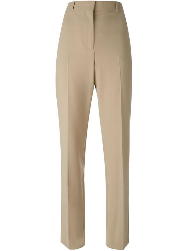 Givenchy High Waisted Trousers, Women's, Size: 38, Nude/neutrals, Silk/polyester/spandex/elastane/wool