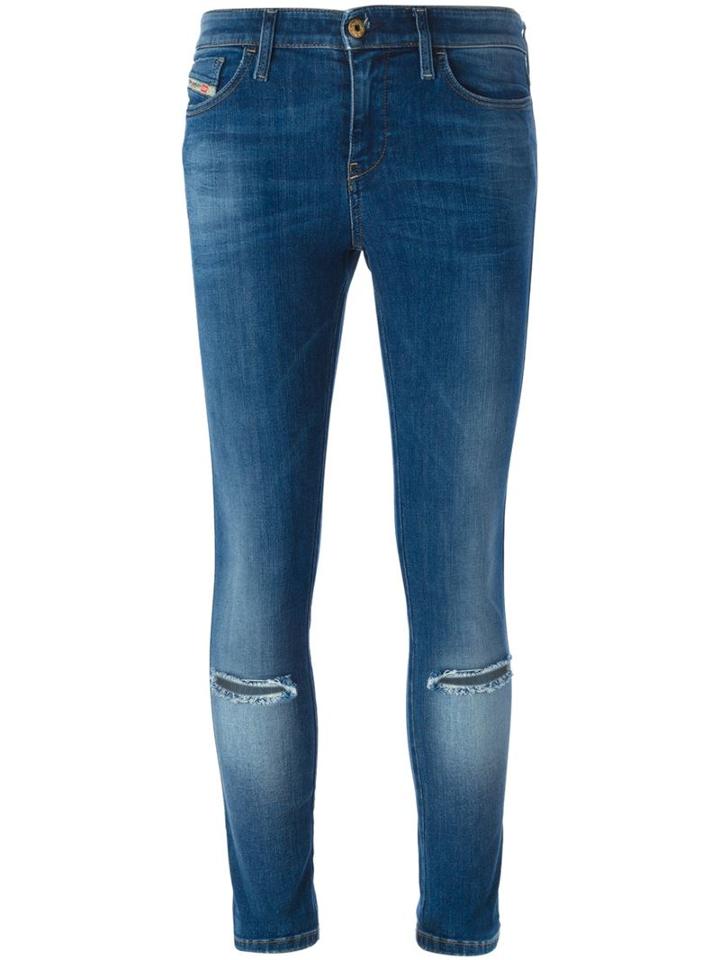 Diesel 'skinzee' Skinny Jeans, Women's, Size: 26/32, Blue, Cotton/polyester/spandex/elastane
