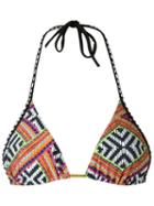 Blue Man Printed Triangle Bikini Top, Women's, Size: Gg, Lyocell