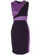 Versace Collection Asymmetric Panel Dress - Pink & Purple