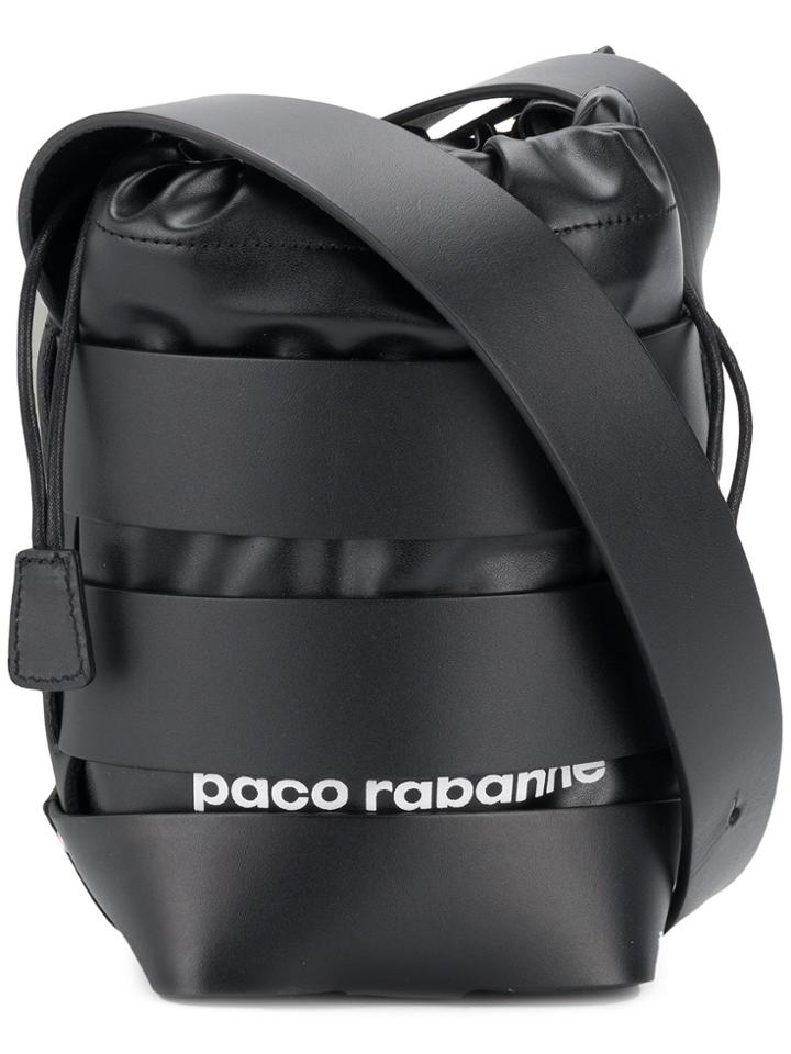 Paco Rabanne Cage Bucket Bag - Black