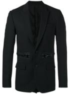 Givenchy Oversized Zip Detail Blazer - Black