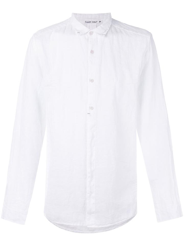 Transit - Classic Shirt - Men - Linen/flax - L, White, Linen/flax