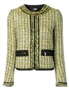 Karl Lagerfeld Boucle Tweed Jacket - Yellow