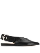 Fabio Rusconi Slingback Pointed Ballerina Shoes - Black